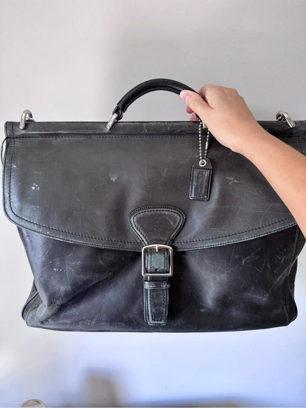 COACH F70098 Black Business Beekman Messenger Briefcase Laptop Bag